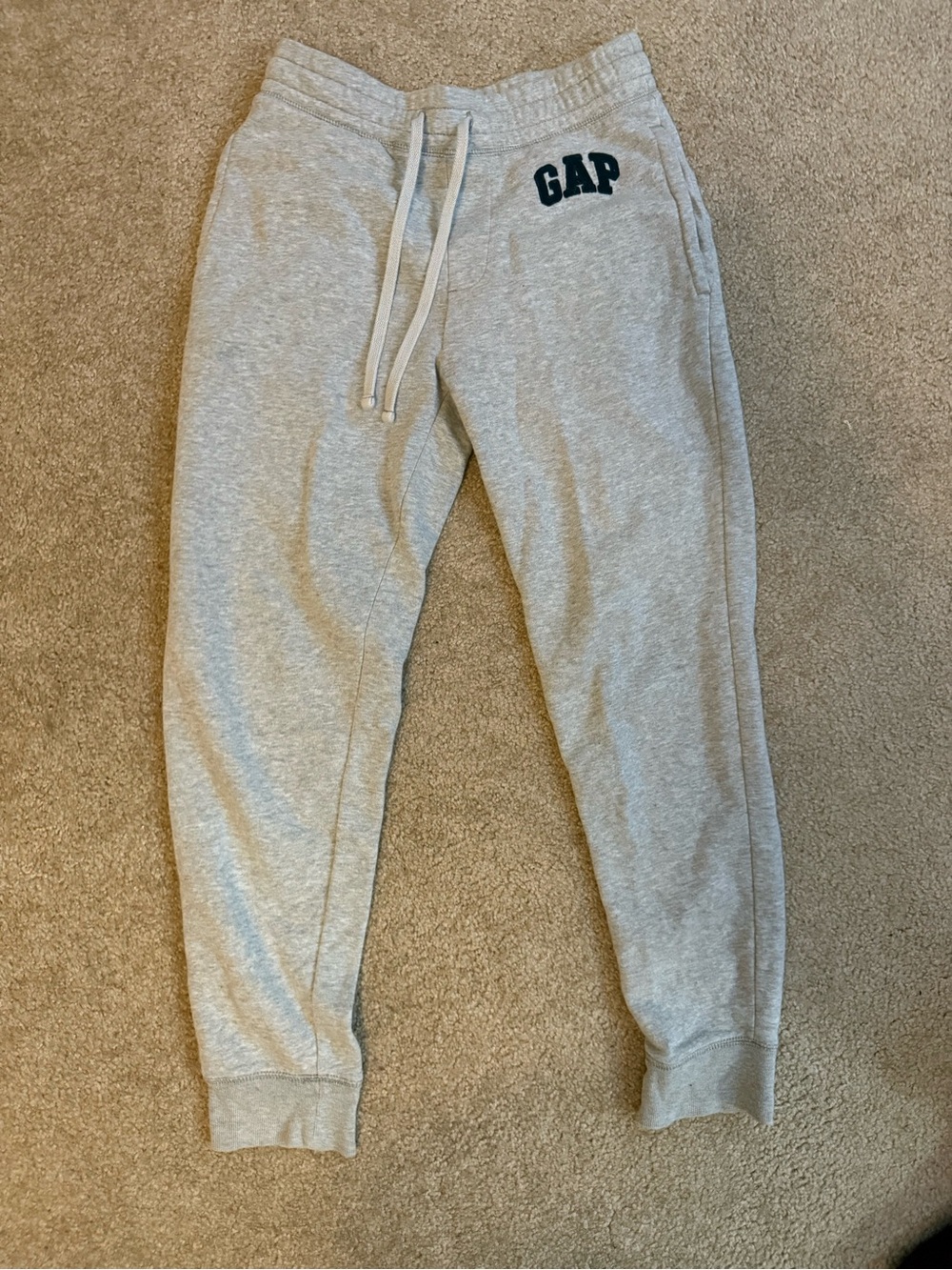 GAP Logo Gray Knit Jogger sweat Pants